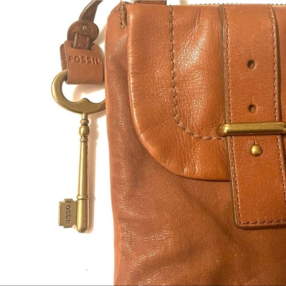 Leather Fossil Bag Cognac Brown Cognac - Picture 5 of 6